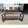 02 ba. Panca interamente in plastica 3 + 2 con braccioli, 180 cm