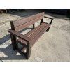 02 ba. Panca interamente in plastica 3 + 2 con braccioli, 180 cm
