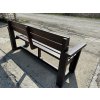 02 ba. All-plastic bench 3 + 2 with armrests, 180 cm