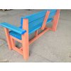 02 ba. All-plastic bench 3 + 2 with armrests, 180 cm