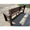 02 ba. All-plastic bench 3 + 2 with armrests, 180 cm
