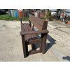 02 ba. Panca interamente in plastica 3 + 2 con braccioli, 180 cm