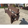 02 ba. All-plastic bench 3 + 2 with armrests, 180 cm