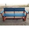 02 ba. All-plastic bench 3 + 2 with armrests, 180 cm