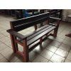 02 ba. Panca interamente in plastica 3 + 2 con braccioli, 180 cm