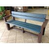02 ba. All-plastic bench 3 + 2 with armrests, 180 cm