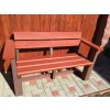 02 ba. All-plastic bench 3 + 2 with armrests, 180 cm