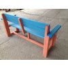02 ba. All-plastic bench 3 + 2 with armrests, 180 cm