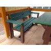 02 b. All-plastic bench 3+2 with armrest, 200 cm