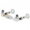 Kompletní sada ventilu Square, klasické připojení, bílá chrom