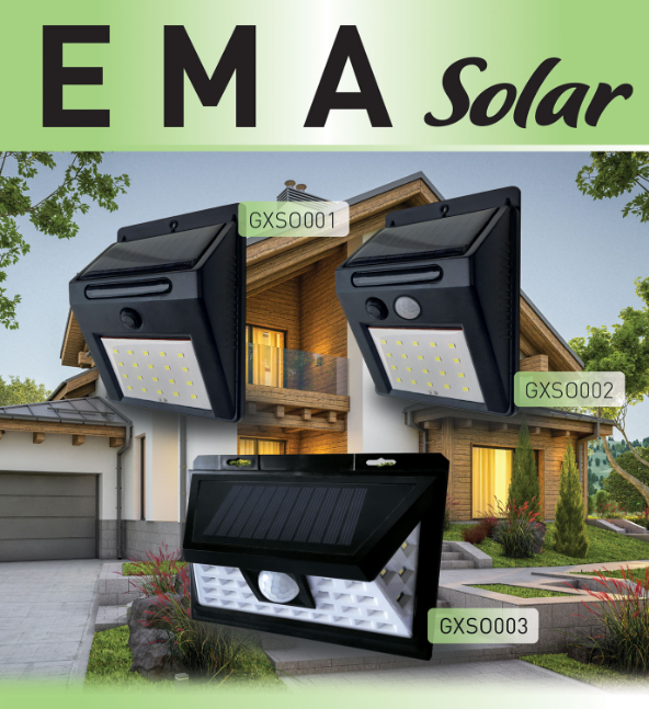 Přisazená nástěnná svítidla napájena solární energií