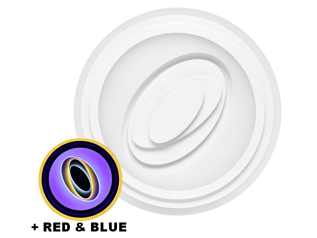 LED designové svítidlo ECOLITE ORION 2 WALP08RB/LED s průměr 50cm, s výkonem 100W s dálkovým ovlačem pro stmívání a nastavení teploty barvy světla Bi-Color