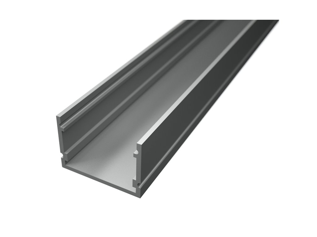 Stříbrná lišta pro LED pásek 20x30mm SF7 MAX silver profil nástěnný velký předsazený