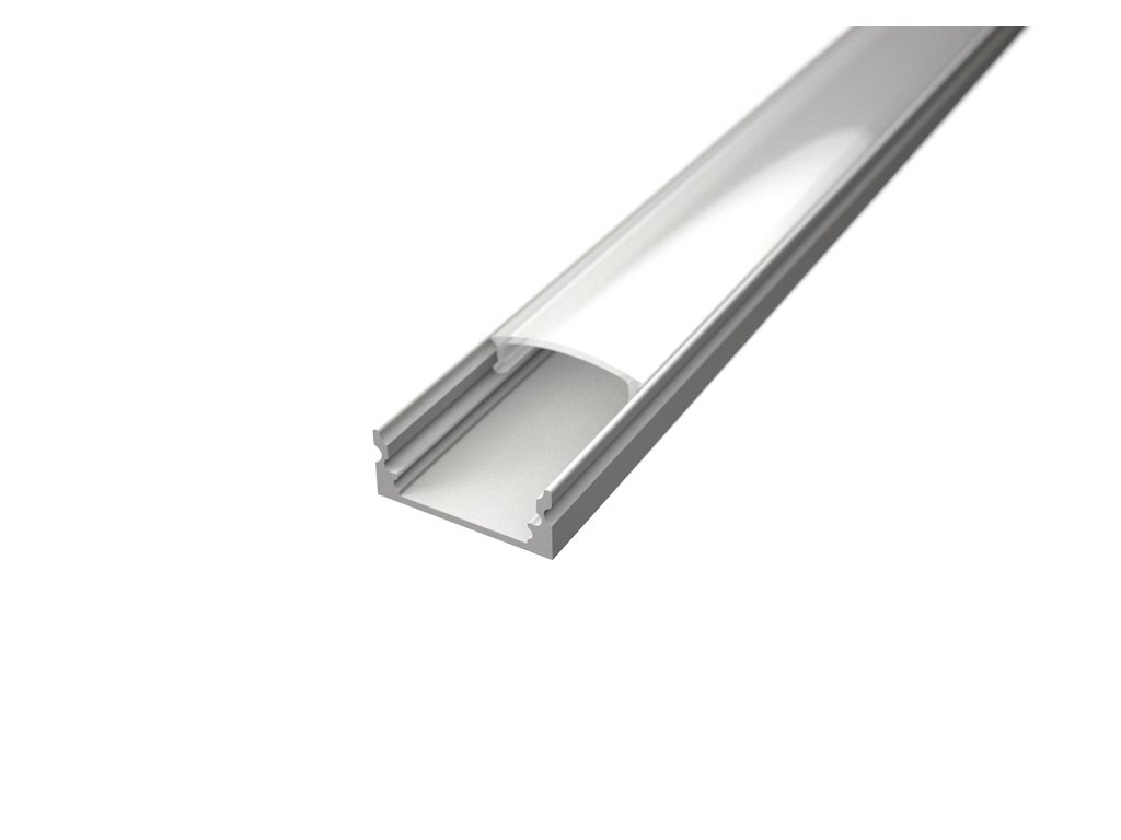 Hliníkový nástěnný profil Surface-1 bílý chladící ALU přisazená lišta pro LED pásek 17mm úzká 2 metry Skladem Praha Levně za nízkou cenu, nejlevnější