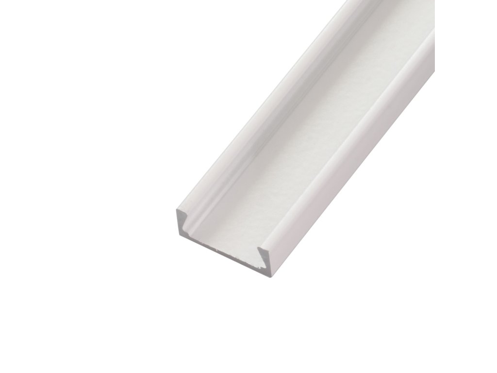 Hliníkový přisazený nástěnný profil Mikro bílý chladící elox ALU lišta pro diodový pásek 15x6mm Malá nejmenší úzká malinká nenápadná dobrá cena skladem