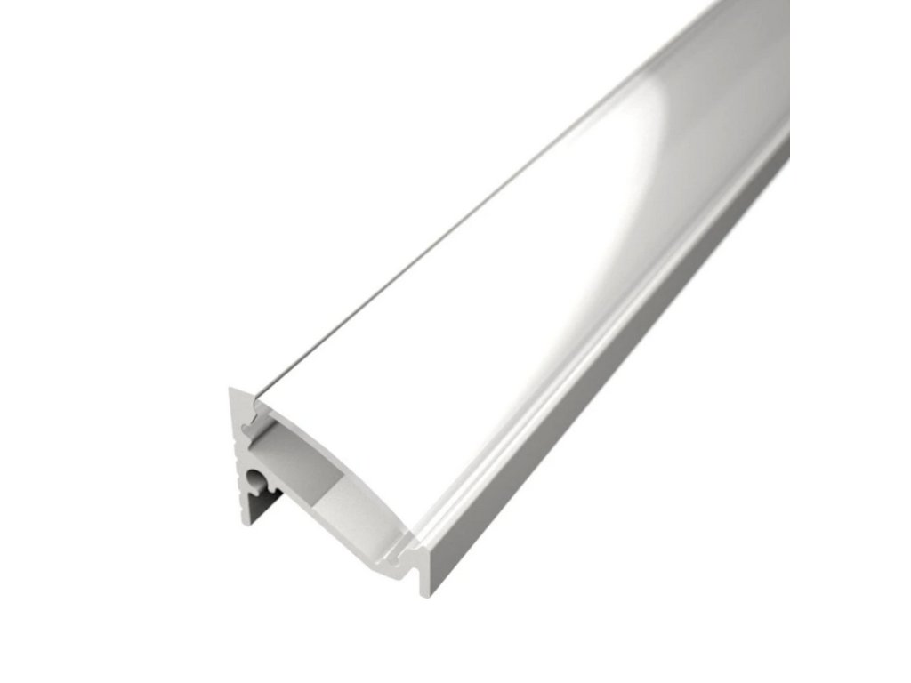Bílý rohový hliníkový profil náklon 30 nebo 60 stupňů levná lišta pro LED pásek