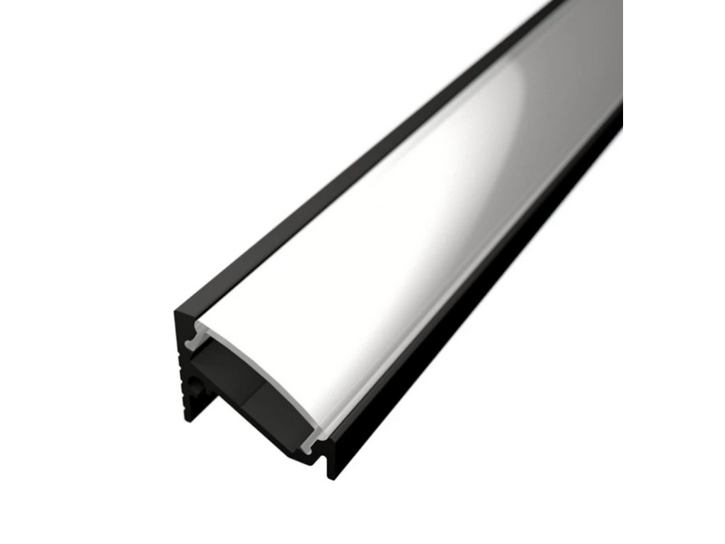 Černý rohový hliníkový profil náklon 30 nebo 60 stupňů levná lišta pro LED pásek