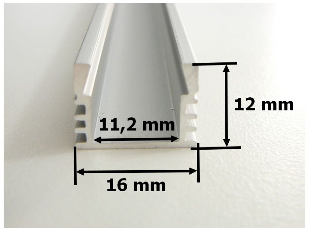 LED hliníkový peofil N7 vysoký a široký ALU chladící lišta pro LED pásek