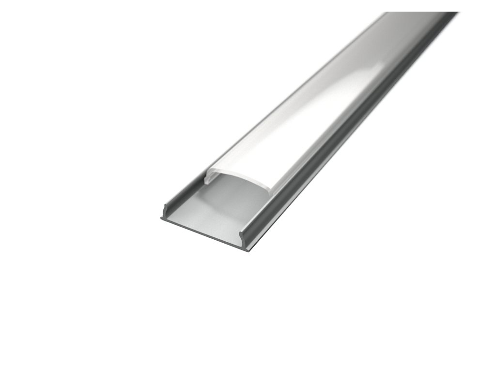 Surface-5 - ohebný tvarovatelný nástěnný hliníkový profil 17x6mm ALU lišta  s mléčným difuzorem - TopLux - Osvětlení Praha