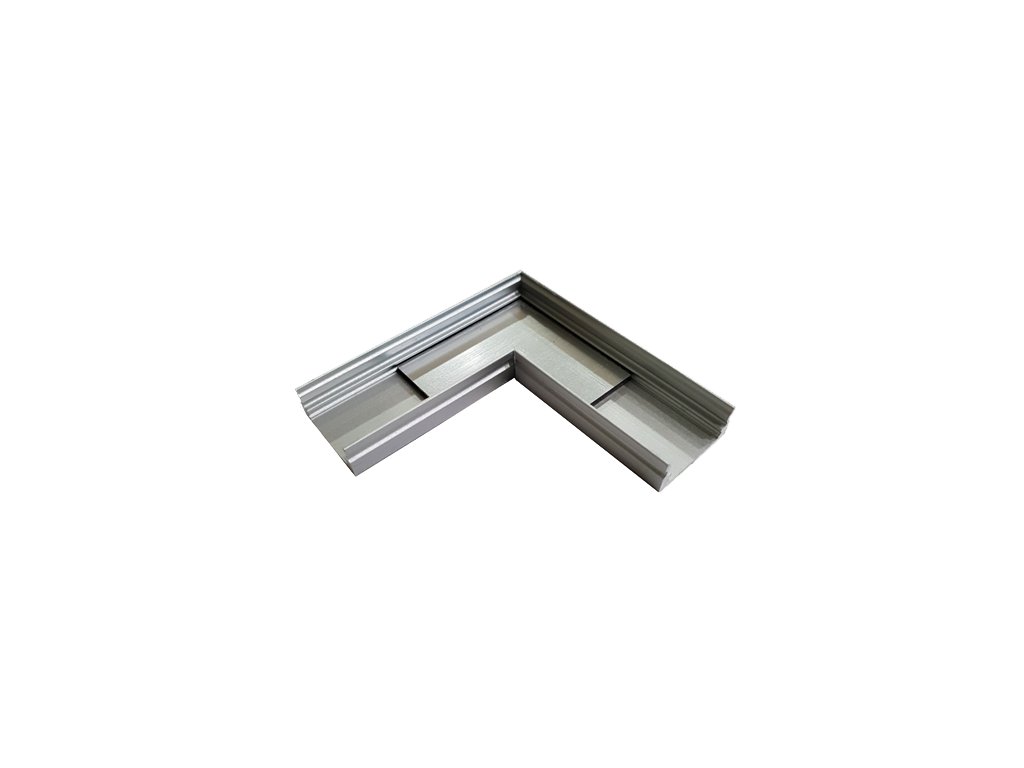 Spojovací roh 5x5cm pro hliníkový profil Surface-1 stříbrný 17x8mm - chladící LED ALU přisazená lišta pro LED pásek. TopLux