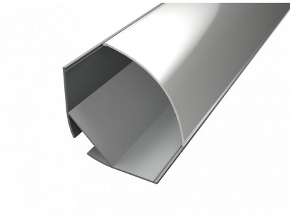 Stříbrný rohový hliníkový profil 30x30mm - 2m chladící LED ALU lišta pro LED pásek se sklonem 45° Rohový hliníkový profil pro. Praha skladem na prodejně