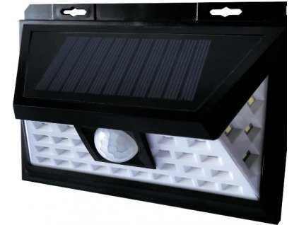 Venkovní fasádní solární LED svítidlo 5W bílé. LED bezdrátový designový reflektor s podsvícením, výměnná baterie. Vhodné na balkony, terasy a zahrady.  TopLux Praha.