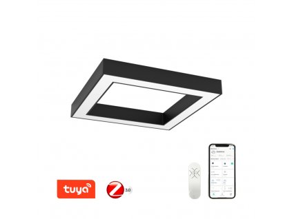 immax neo canto smart stropni svitidlo 80x80cm 60w cerne zigbee 3 0