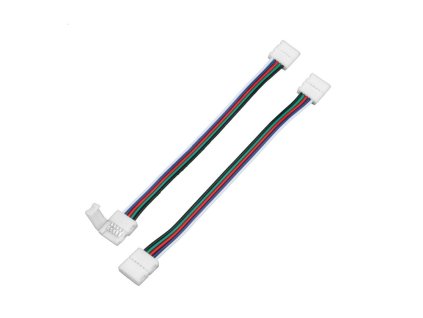 RGBW spojka click 10mm s kabelem Spojka s kabelem pro LED RGBW pásek o šířce 10 mm. Rozměr jedné kostičky u spojky je 14x15mm. Délka spojky včetně kabelu je 17cm. Maximální proudové zatížení 5A. 112123