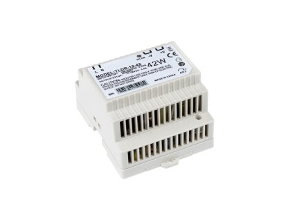 LED napájecí zdroj 12V 42W pro LED pásky - na DIN lištu do rozvodné skříně 3,5A 05402 LED elektronický spínaný zdroj pro LED pásky (trafo) určený pro vnitřní použití, možnost uchycení na DIN lištu do rozvaděče. Kompatibilní na lišty TS35/15 a TS35/15. Tento typ zdrojů je opatřen pojistkou proti přetížení, tepelnou pojistkou a pojistkou proti zkratu (opět plně funkční po odstranění zkratu). TopLux Osvětlení Praha