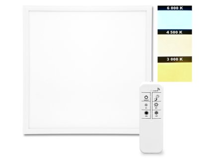 LED stmívatelný panel ZEUS CCT 40W 60×60cm vestavný bílý s regulací teploty barev LED-GPL44-40/BI/CCT