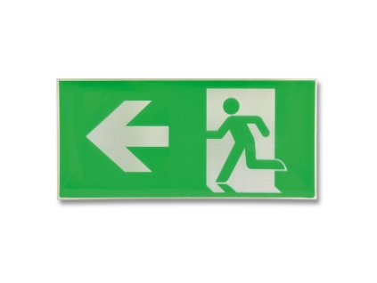 Samolepící plastová etiketa EXIT vlevo
