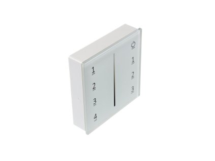 Bílý dálkový ovladač dimLED OV WRF-S-4CH pro jednobarevné LED pásky
