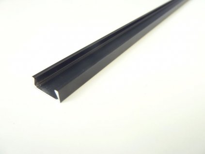 Mikro M2 černý nástěnný hliníkový profil 15x6mm
