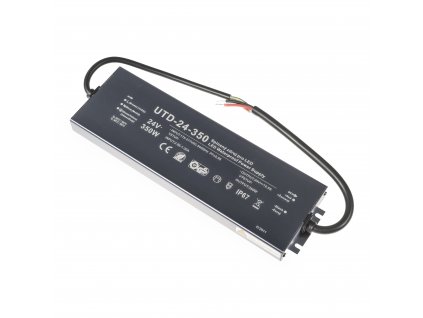 Kvalitní LED spínaný napájecí zdroj slim UTD 24V 350W 14,5A pro LED pásky voděodolné trafo IP67 venkovní zalité 056356 - záruka 5 LET