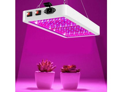 Speciální LED penel GROW 24W s barevným spektrem pro pěstování a rust rostlin, bylin, konopí, trávy, weed, zeleniny a koření. Vysoká svítivost, závěsný.