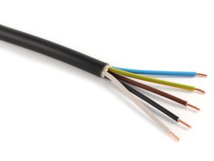 Silnoproudý kabel CYKY J 5x1,5mm pro připojení spotřebičů a svítidel