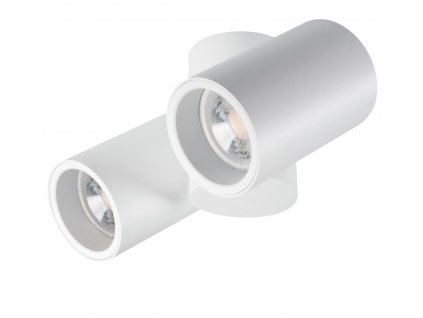 Jednoduché designové svítidlo na přisazení ke stropu s otočnou hlavou a vyměnitelným světelným zdroje, žárovkou s paticí GU10 bodovka na 230V, bílá či černá