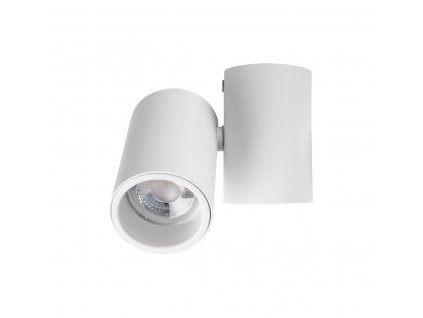 Jednoduché designové svítidlo na přisazení ke stropu s otočnou hlavou a vyměnitelným světelným zdroje, žárovkou s paticí GU10 bodovka na 230V, bílá či černá