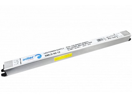 LED napájecí zdroj úzký SLIM 12V 60W pro LED pásky - tenké voděodolné trafo 5A IP67 GXLD173