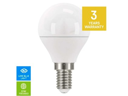 Zdravá LED žárovka EMOS TRUE 4,2W E14 4000K neutrální denní, šetří oči minimalizuje modré světlo, ECO biorytmus, doporučená šetrná pro děti i dospělé, levná