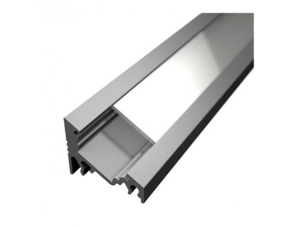 Rohový hliníkový profil stříbrný PROFILO C / CORNER C stříbrný. ALU lišta 20x16mm pro LED diodový pásek lišta elox. Jediná ALU lišta s náklonem 30°nebo 60°