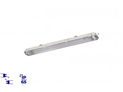Průmyslové lineární svítidlo DICHT 4LED NP 218/PS MILEDO 60cm IP65 vlhkotěsné voděodolné prachotěsné, průchozí zářivkové světlo pro výměnné LED trubice