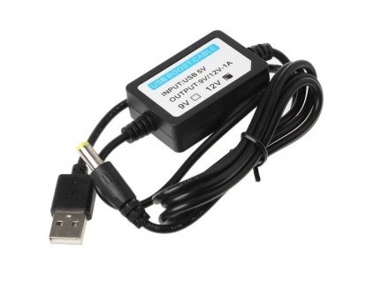 USB BOOST cable měnič napětí pro powerbanku, lze napájet router, osvětlení a všechny zařízení na 12V při výpadku proudu. Jednoduché použití a nízká cena.
