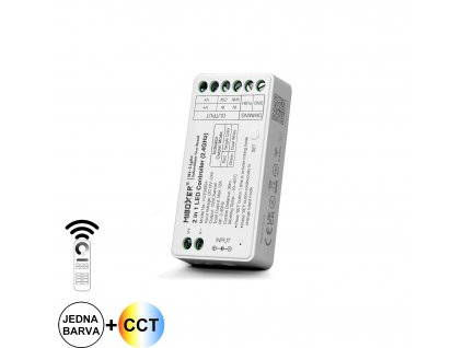 MiBoxer FUT035S+ 12V 24V pro stmívání jednobarevných a CCT Dual White LED pásků bezdrátový spolehlivý rádiový přijímač na dálkové ovládání Mi-Light Futlight