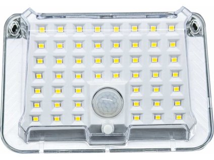 Bílé venkovní solární LED reflektor EMA s čidlem pohybu 5W neutrální bílá GXSO018