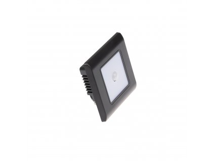 Zabudovatelné vestavné orientační noční světlo s PIR čidlem senzorem pohybu a setmění na 230V do montážní krabice Ku68 barevné varianty černá bílá stříbrná