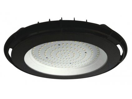 Středně silné technické LED průmyslové kulaté světlo High Bay UFO 100W náhrada za sodíkovou výbojku 220W garáž dílna levně v akci nízká cena skladem Praha