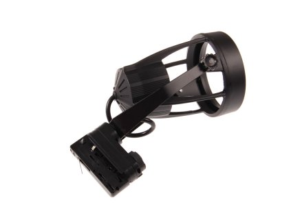 Třífázové lištové svítidlo TRACK LIGHT 3F - pro LED žárovku PAR30 E27 230V černé 105601 Lištové kolejnicová stropní svítidla/reflektory černé pro 3 fázové lišty nasazovací nacvakávací světla TRACK Light pro žárovku s paticí E27, LED bodové světlo 60° úsporná lampa, do prodejny, krámu, studiu, atelieru, kolejnicový systém TopLux Osvětlení Praha, Libeň, Sokolovská - skladem na prodejně za levné nízké ceny