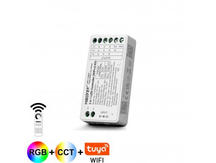 MiBoxer FUT037W+ pro stmívání a ovládání barevných RGB RGBW a RGB+CCT LED pásků bezdrátový spolehlivý rádiový přijímač na dálkové ovládání Mi-Light Futlight