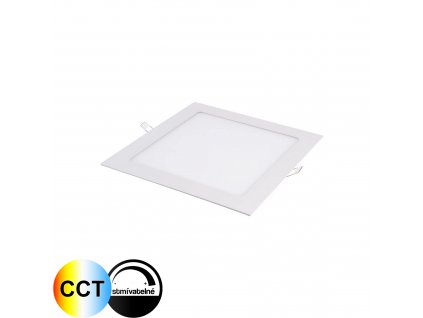 Podhledové vestavěné LED svítidlo 24V do sádrokartonu SDK stmívatelný LED panel s CCT se změnou teploty bílé barvy světla na aplikaci a dálkové ovládání.